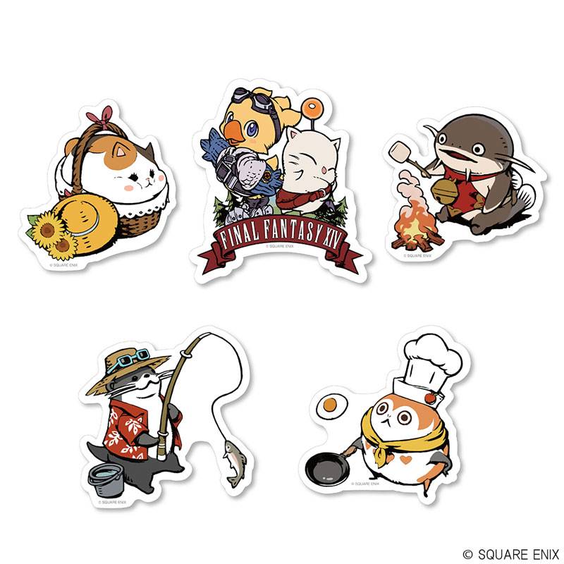 Ensemble De 5 Autocollants Style Travel Sticker Final Fantasy XIV