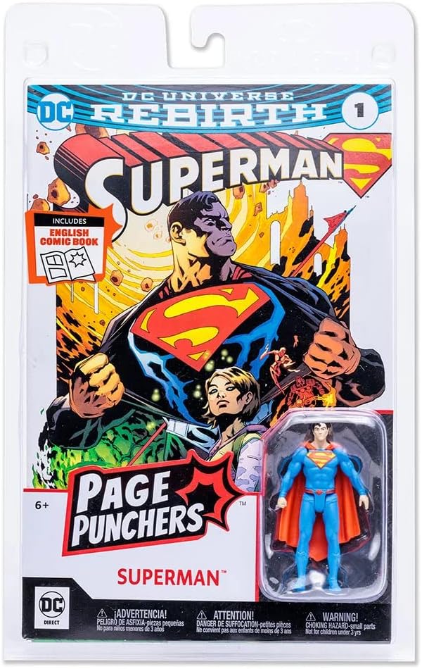 Ensemble Bande-Dessinée (Anglais) Et Figurine DC Par McFarlane - Superman 7.6 CM