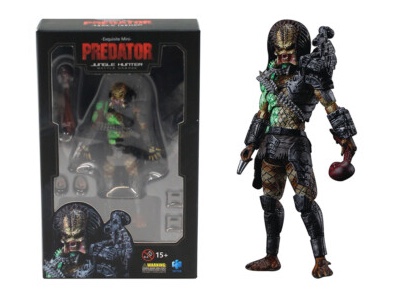 Figurine Predator Par Hiya Toys - Battle Damaged Jungle Hunter 11.4 CM