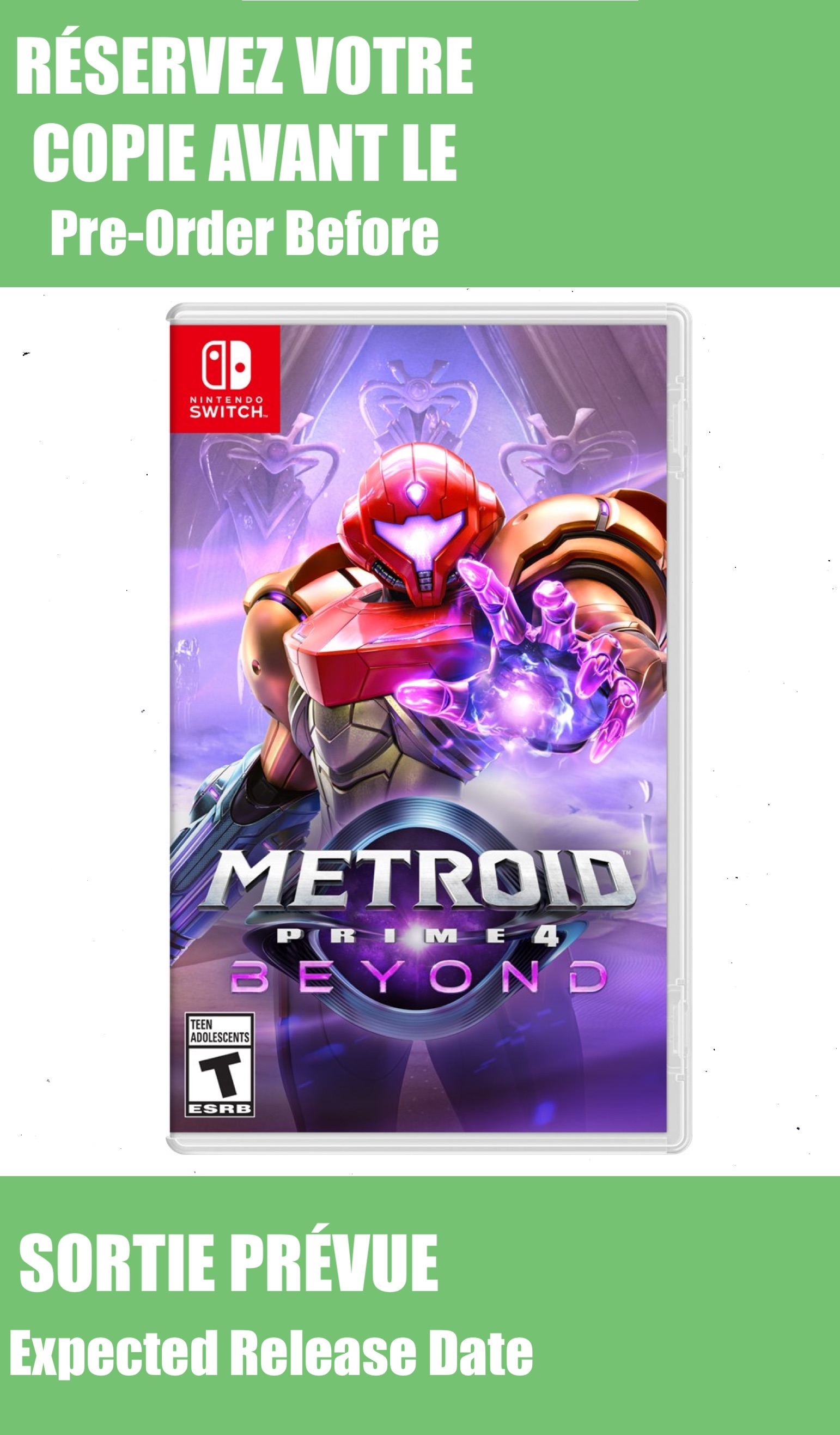 *Précommande* Metroid Prime 4: Beyond/Switch 04/12/2025 84.99$