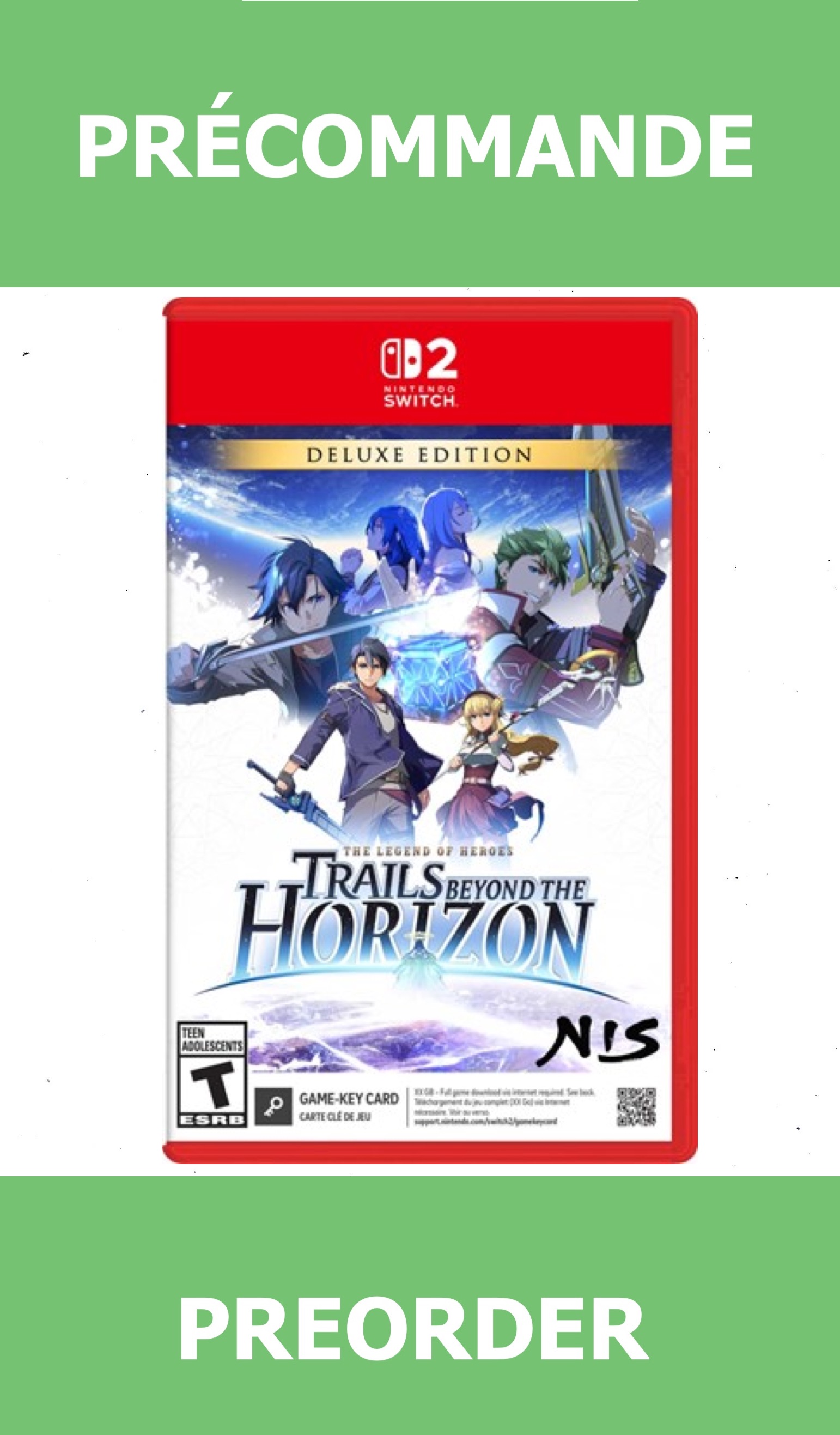 *Précommande* The Legend of Heroes: Trails beyond the Horizon/Switch2 (Game Key) 26/01/2026 99.99$
