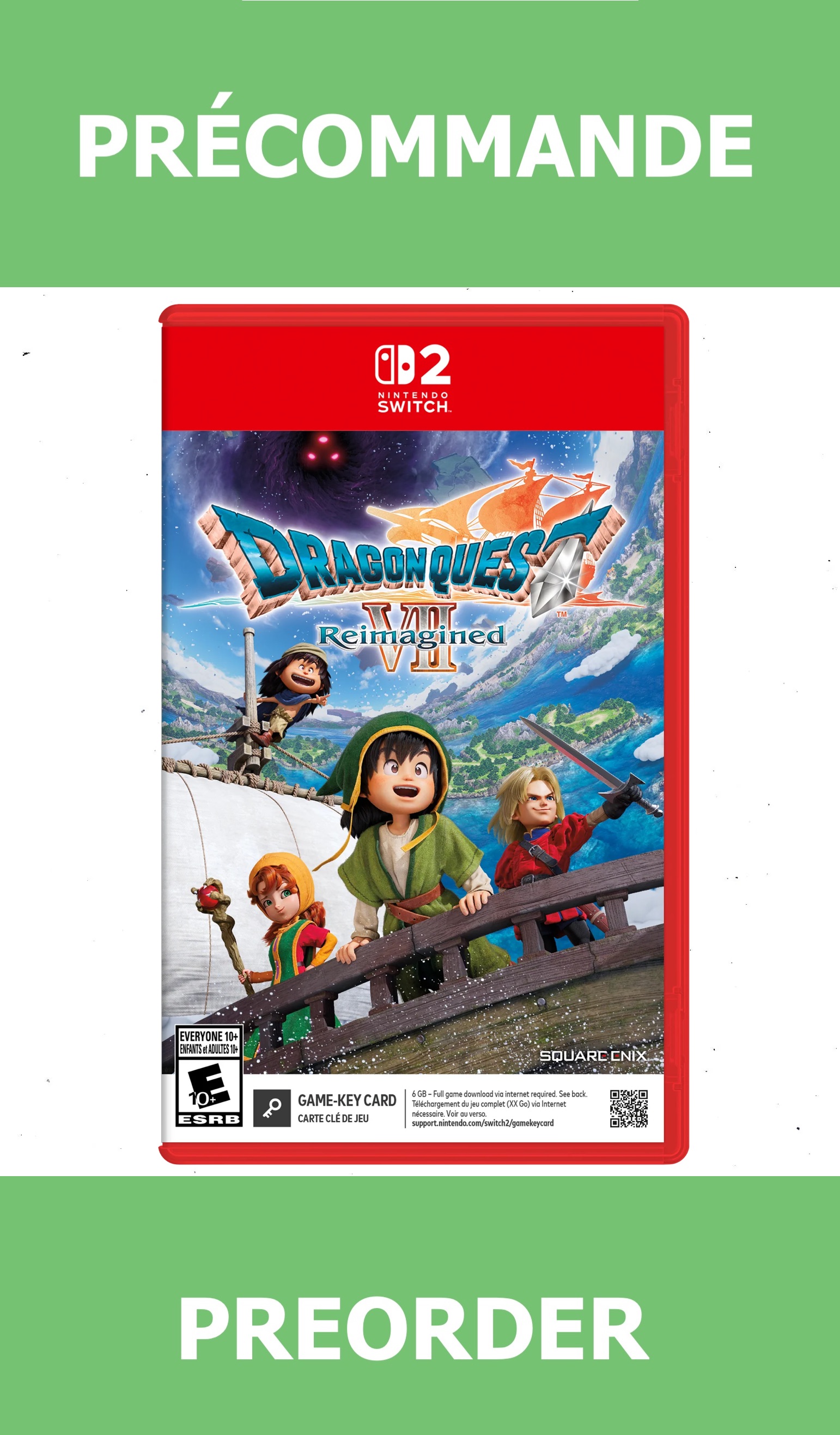 *Précommande* Dragon Quest VII: Reimagined/Switch2 (Game Key) 05/02/2026 79.99$