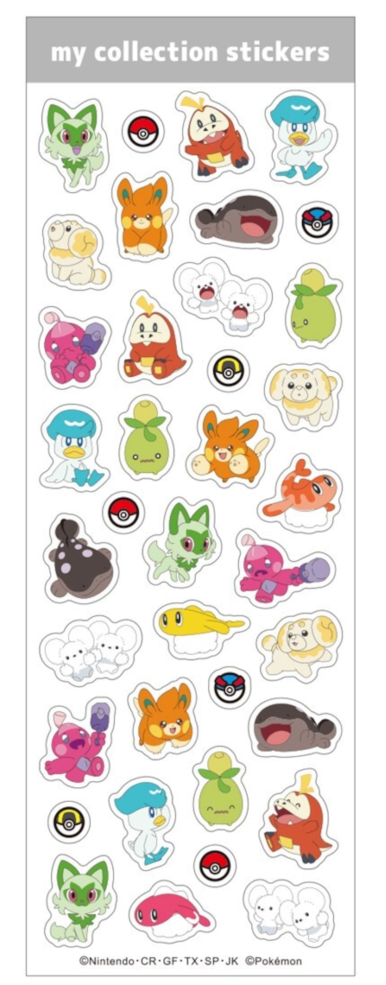 Ensemble D'Autocollant Pokemon Par Shopro - My Sticker Collection A
