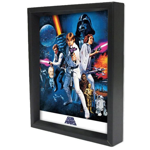 Cadre Diorama Shadow Box Star Wars Par Pyramid America - A New Hope 20 x 25 CM