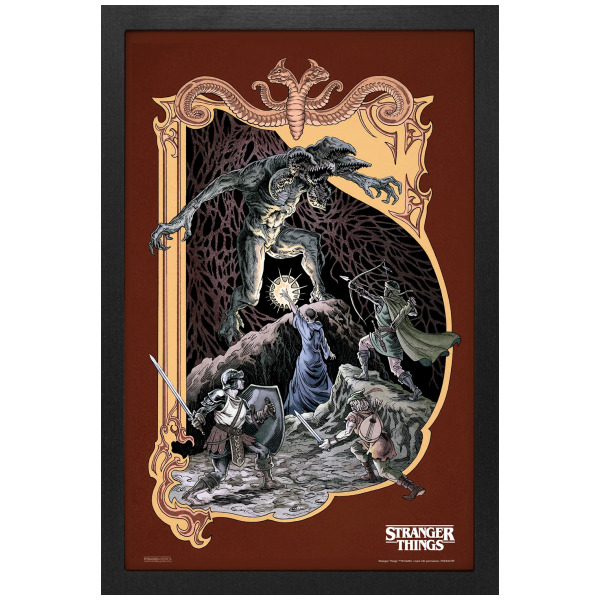 Affiche Encadrée Stranger Thing - D&D Party