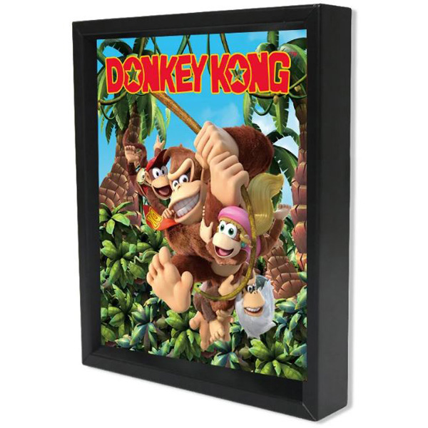 Affiche Encadre Donkey Kong 3D Shadowbox - Jungle Swing