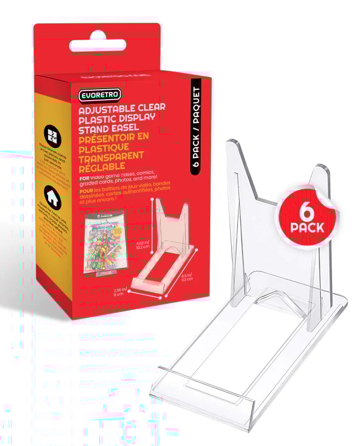 Présentoir En Plastique Transparent Réglable EvoRetro (Paquet De 6)