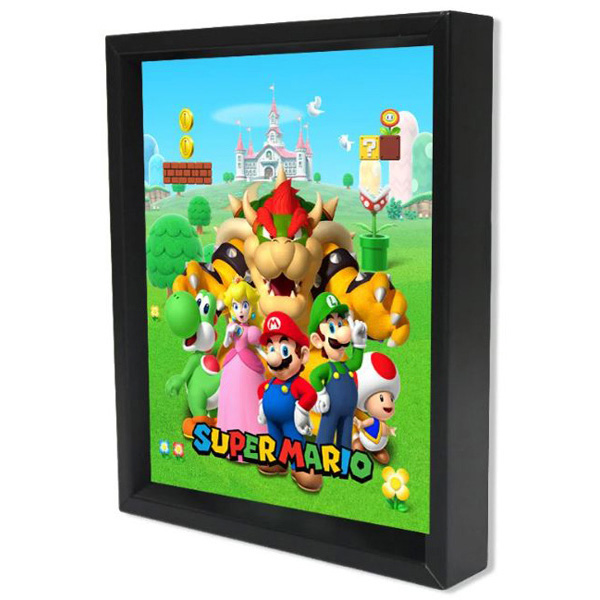 Cadre Diorama Shadow Box Super Mario Bros Par Pyramid America - Photo De Groupe