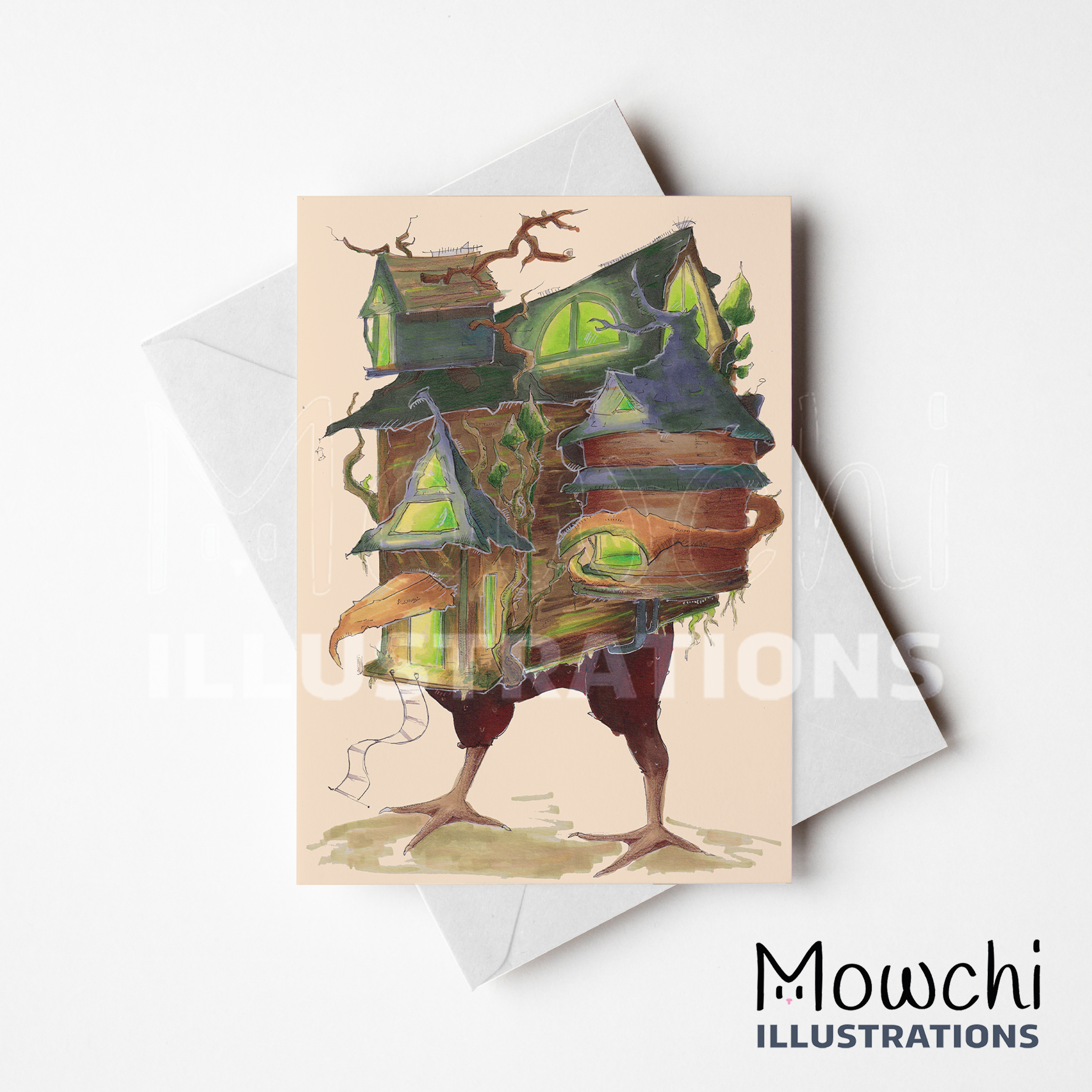 Carte de Souhait Non Lettrée Par Mowchi - Babayaga