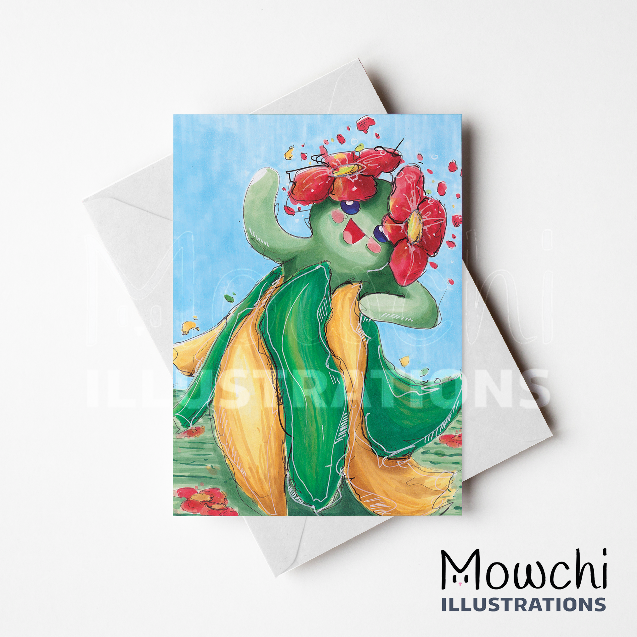 Carte de Souhait Non Lettrée Par Mowchi - Bellassom