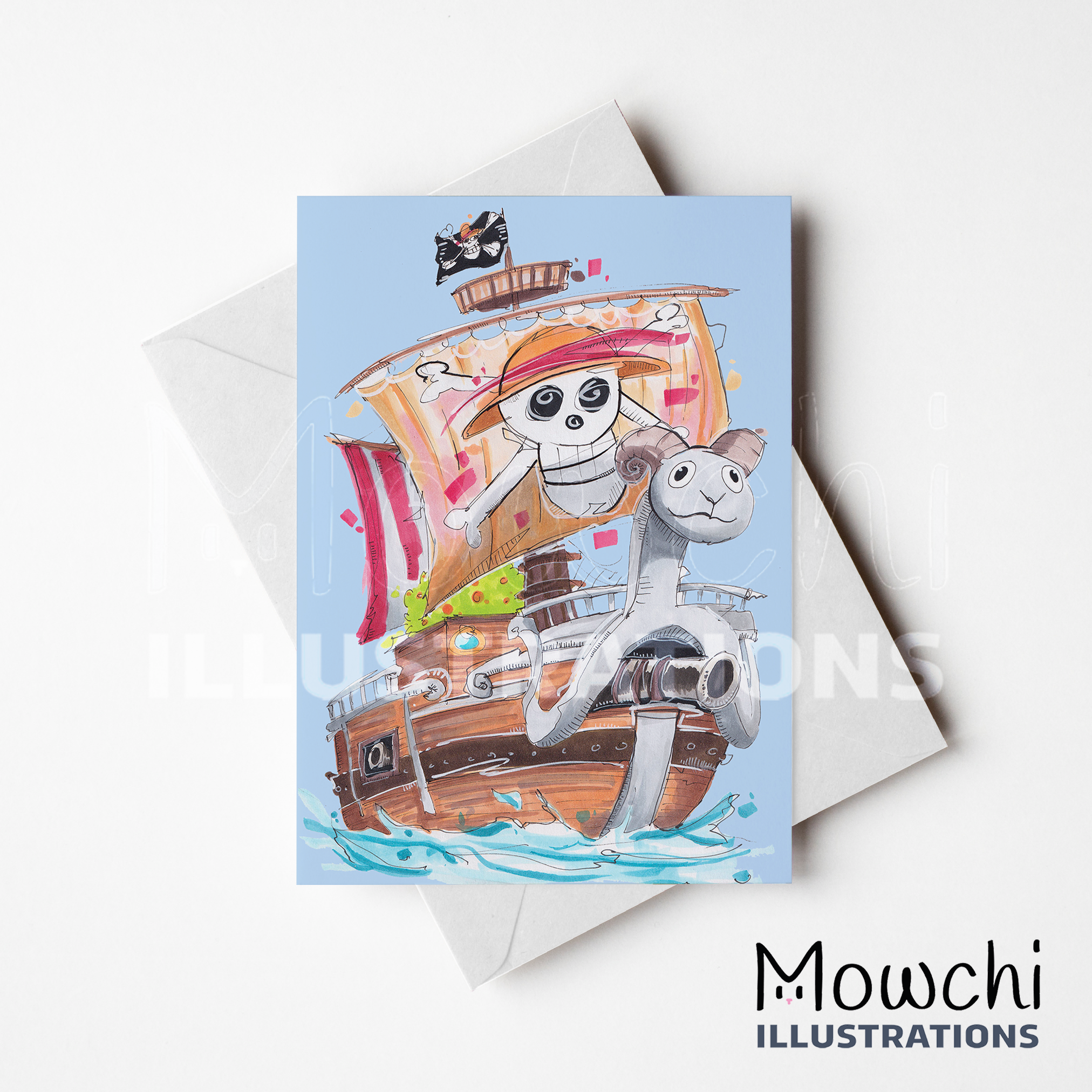 Carte de Souhait Non Lettrée Par Mowchi - Merry