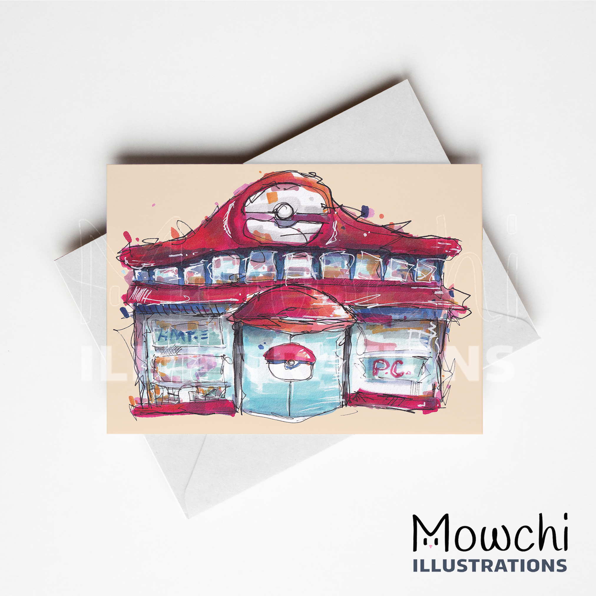 Carte de Souhait Non Lettrée Par Mowchi - Pokecenter