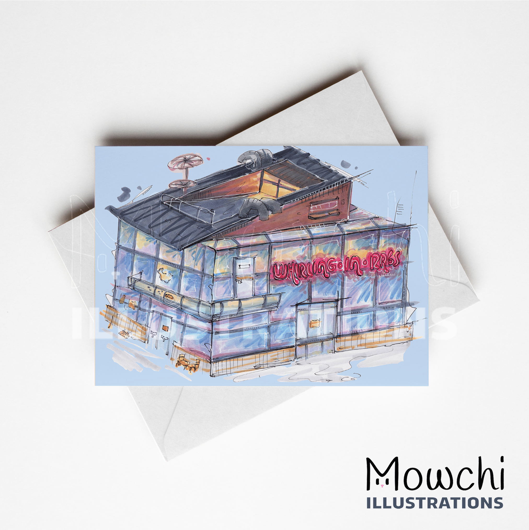 Carte de Souhait Non Lettrée Par Mowchi - Whriling