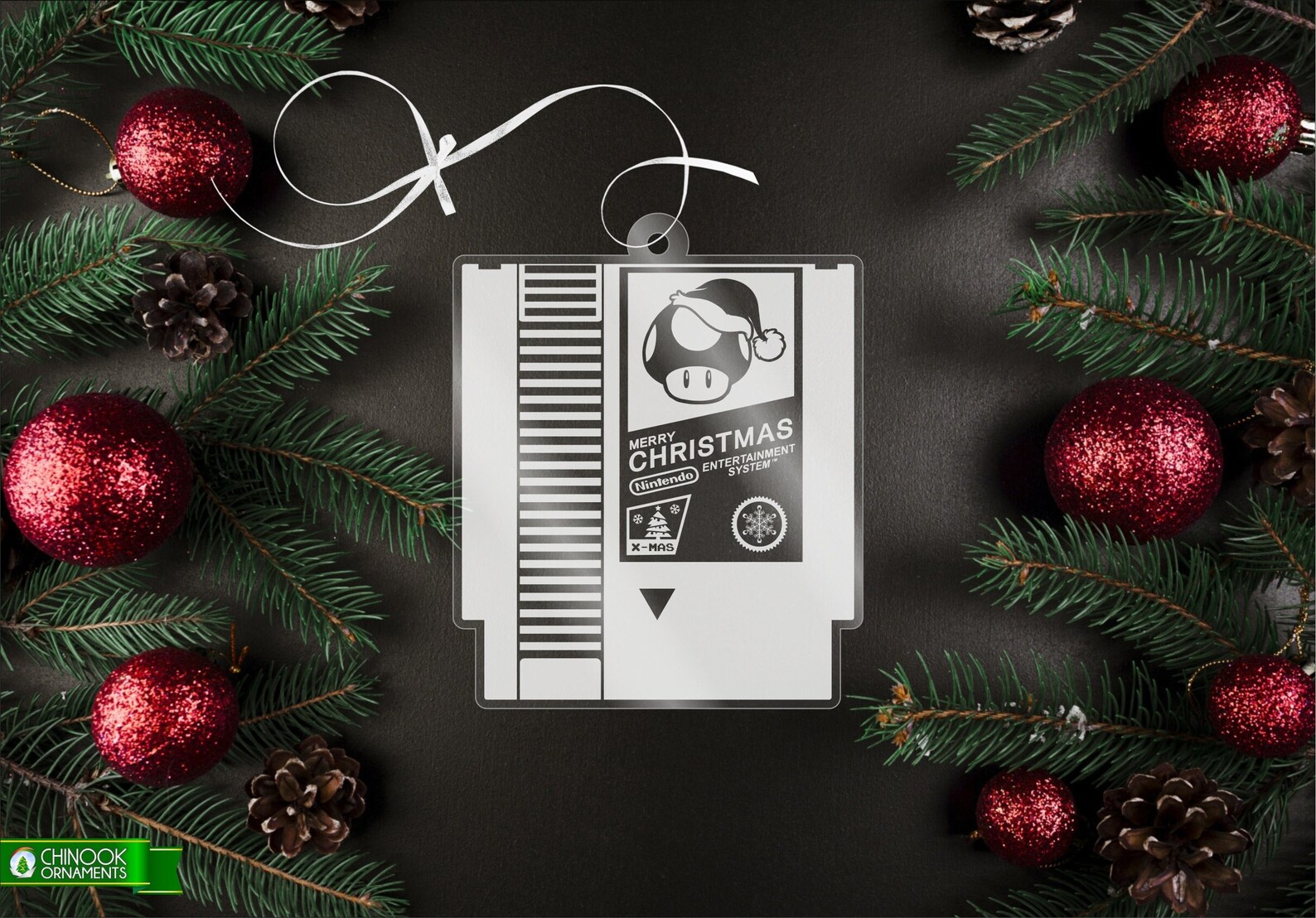Ornement de Noël Par Chinook Crafts - Nintendo NES Cartridge
