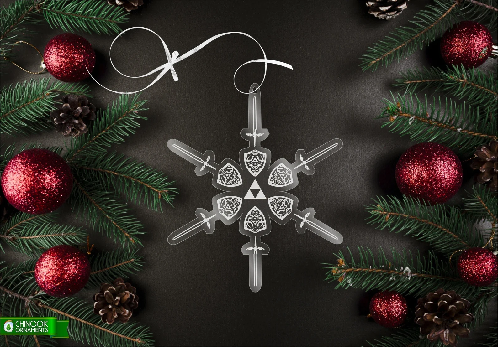 Ornement de Noël Par Chinook Crafts - Snowflake Legend of Zelda