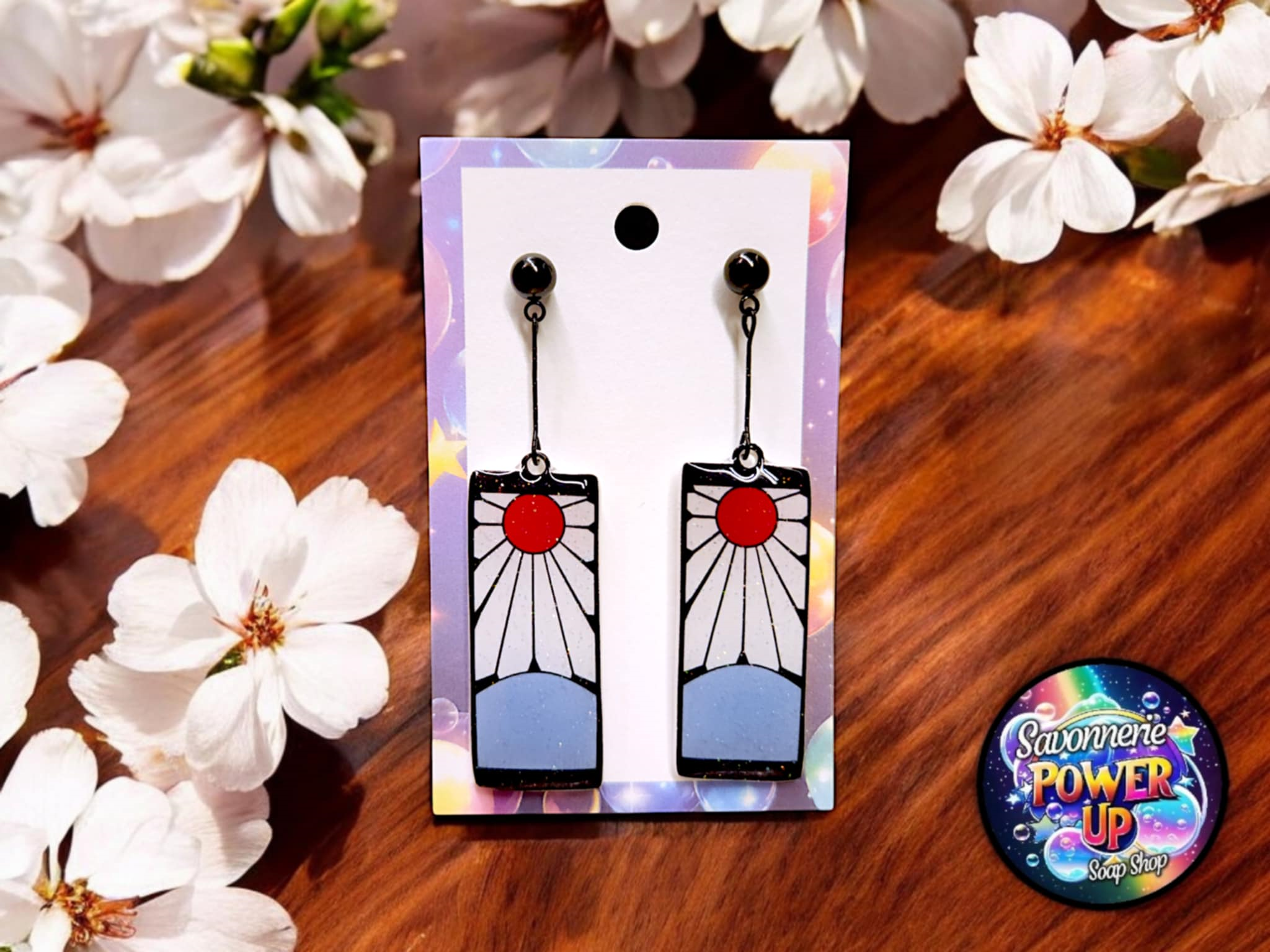 Boucles d'Oreilles Demon Slayer Par Power Up - Hanafuda