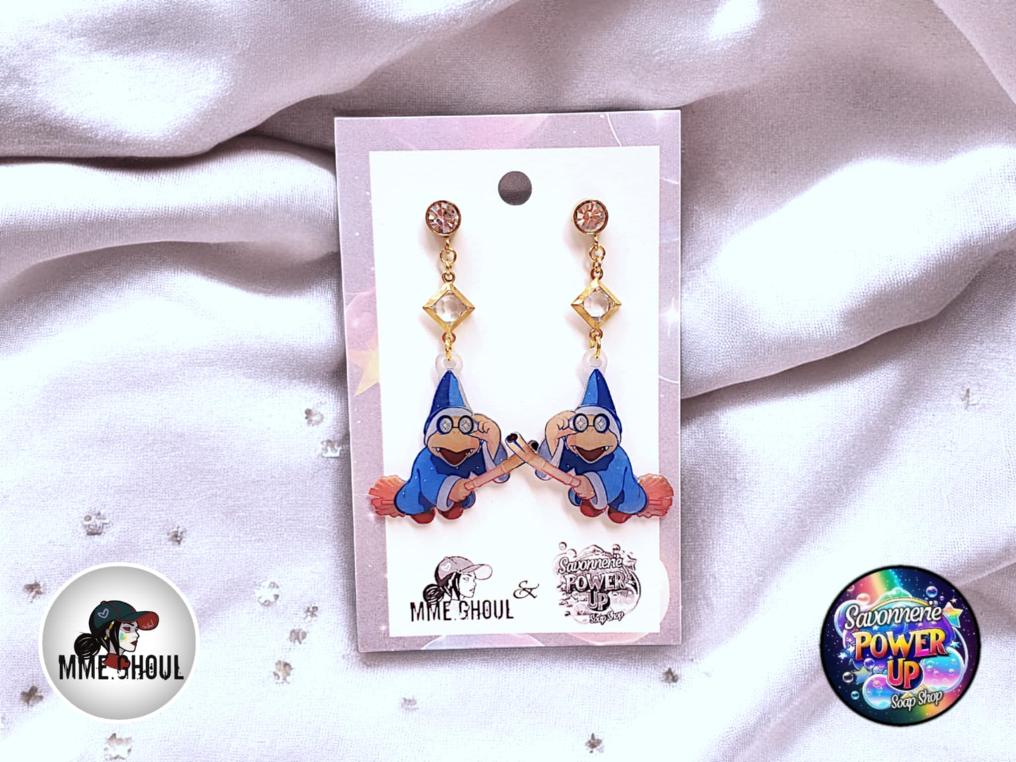 Boucles d'Oreilles par Power Up - Super Mario Kamek (Magikoopa)
