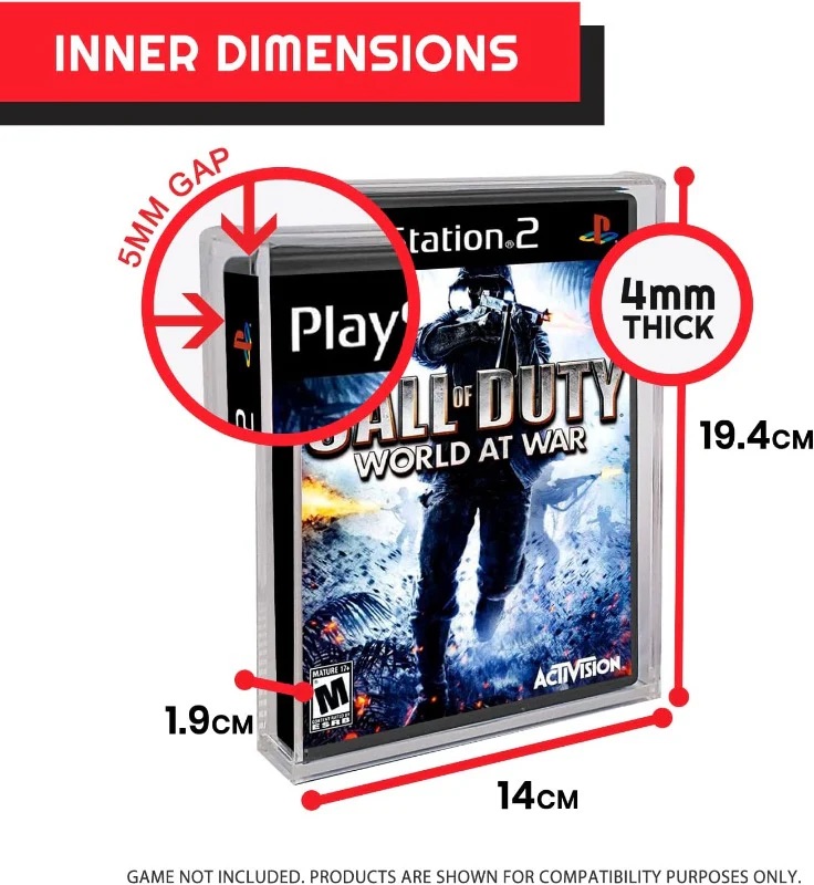 Boîtier En Acrylique Pour Boite Gamecube/DVD Par EvoRetro - Paquet De 2