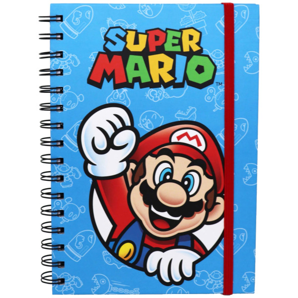 Carnet De Note Spirale Nintendo Par Pyramid America - Mario (Bleu)
