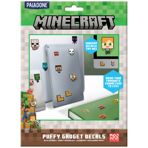 Ensemble d'Autocollants pour Téléphone Intelligent, Tablette ou Portable Par Paladone - Minecraft