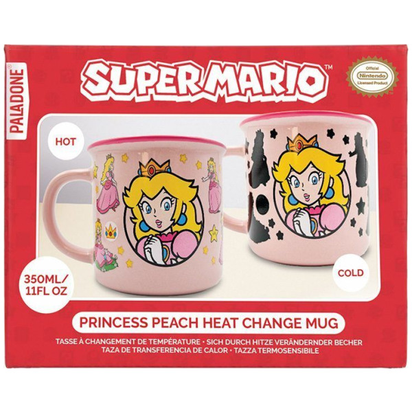 Tasse Thermo-Réactive Super Mario Par Paladone - Peach (11 Oz)