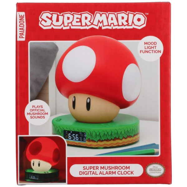 Réveille-Matin Digital Super Mario Par Paladone - Champignon 5 Pouces