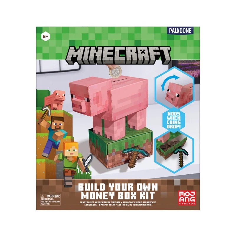 Kit De Construction De Tirelire Minecraft Par Paladone - Cochon
