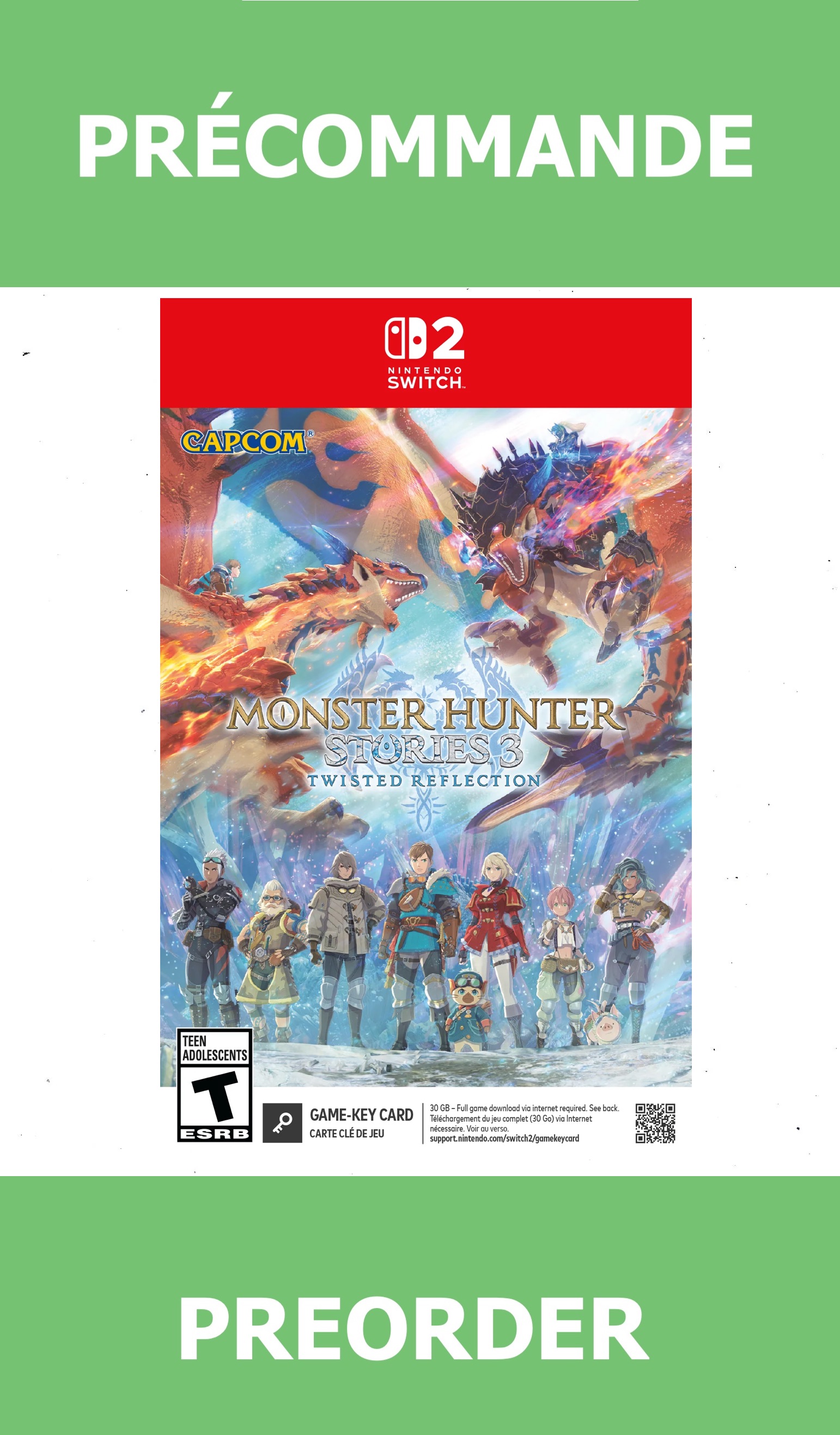 *Précommande* Monster Hunter Stories 3: Twisted Reflection (Game Key) Switch2 13/03/2026 89.99$