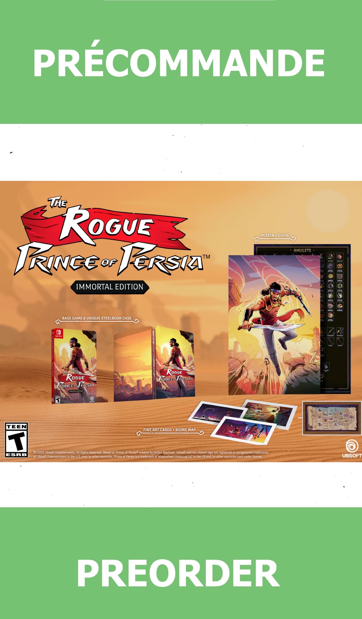 *Précommande* The Rogue Prince Of Persia Immortal Edition/Switch 10/04/2026 64.99$