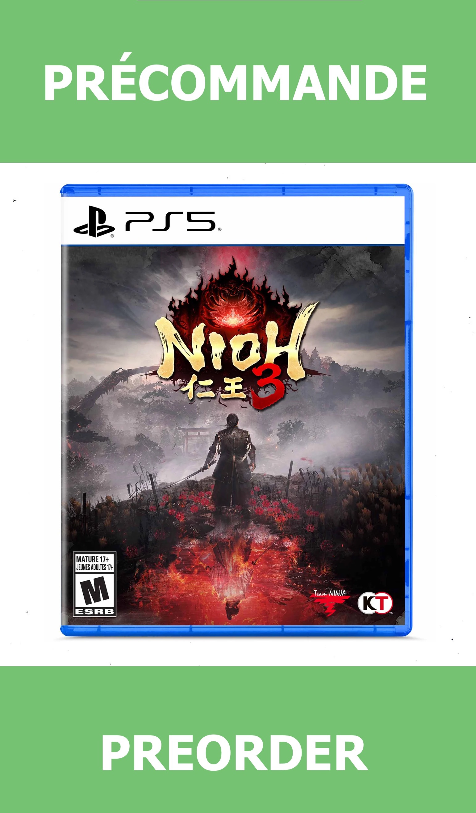 *Précommande* Nioh 3 Standard Edition/PS5 06/02/2026 99.99$