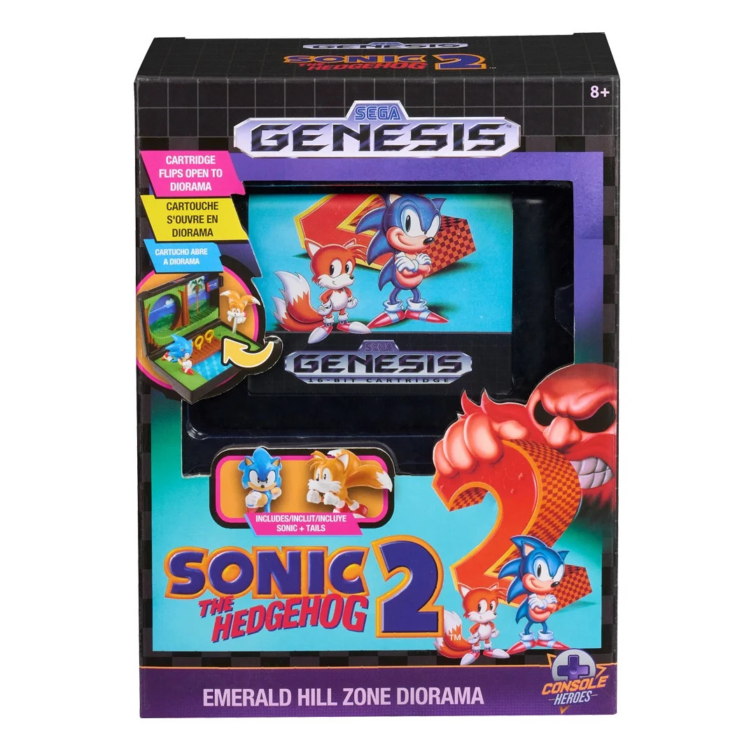 Diorama Console Heroes Sonic The Hedgehog 2 Par Wilder Toys - Emerald Hill Zone