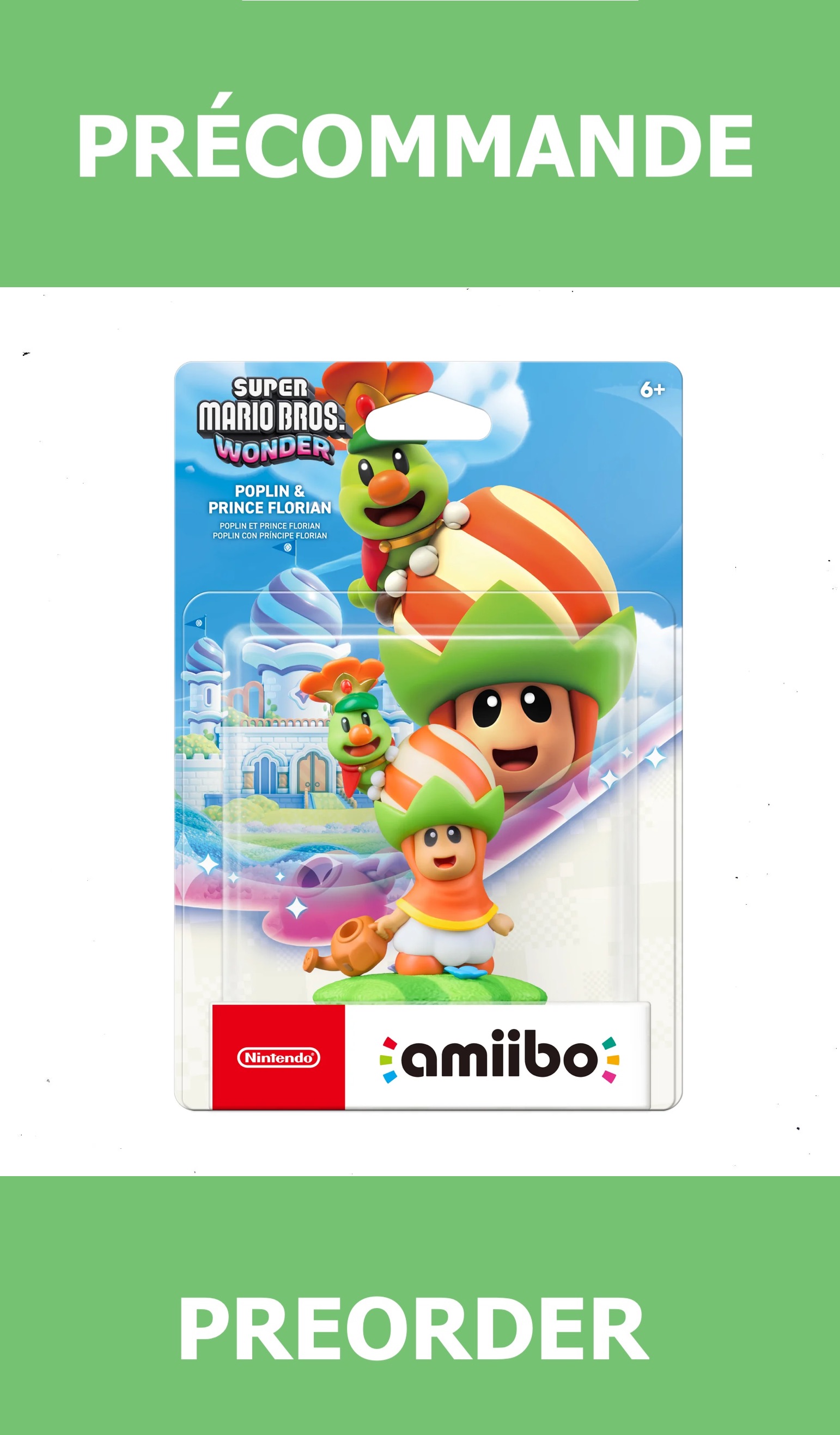 *Précommande* Figurine Amiibo Super Mario Wonder Populin Et Prince Florian 26/03/2026 29.99$