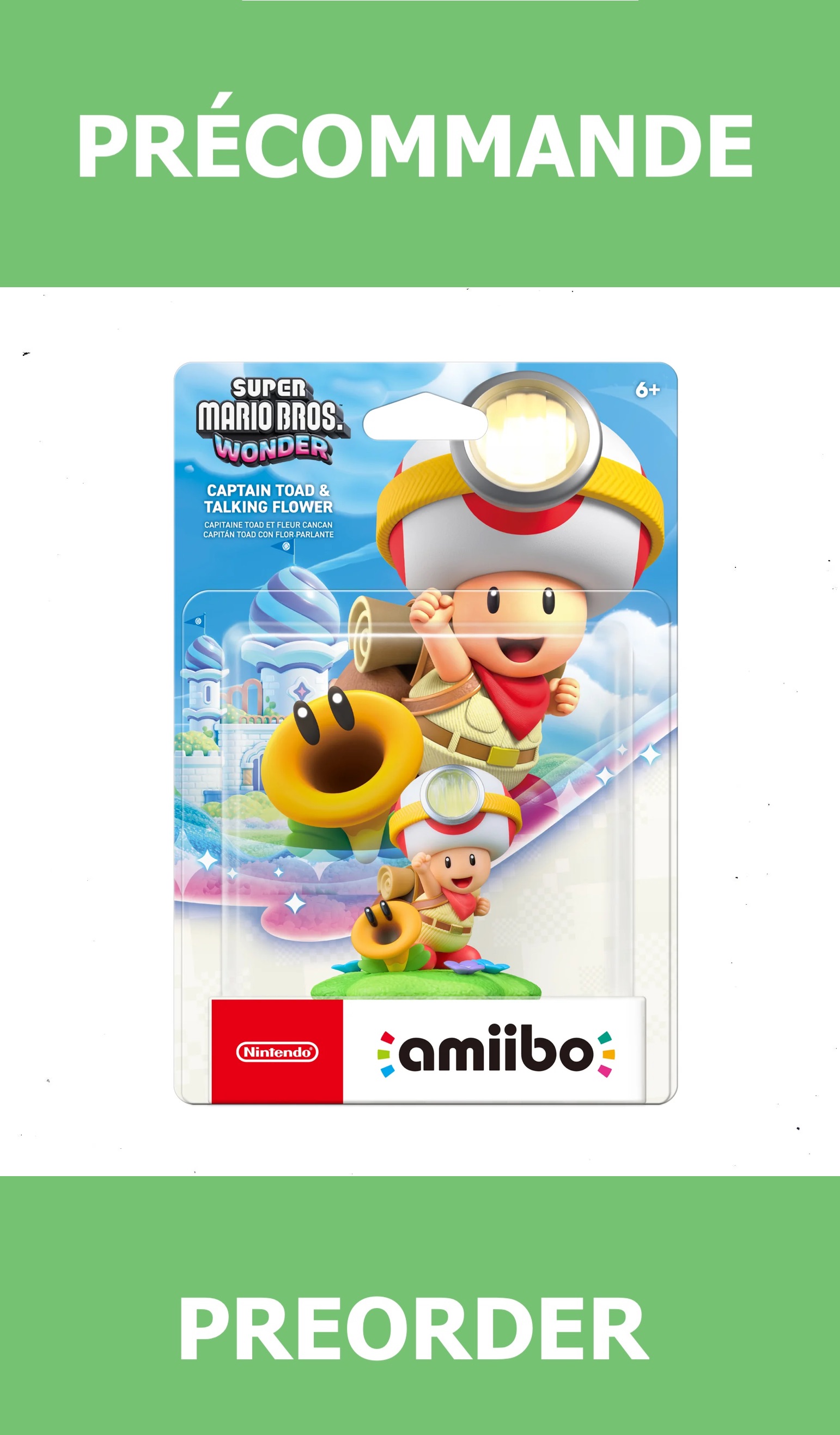 *Précommande* Figurine Amiibo Super Mario Wonder Captain Toad Et Talking Flower 26/03/2026 29.99$