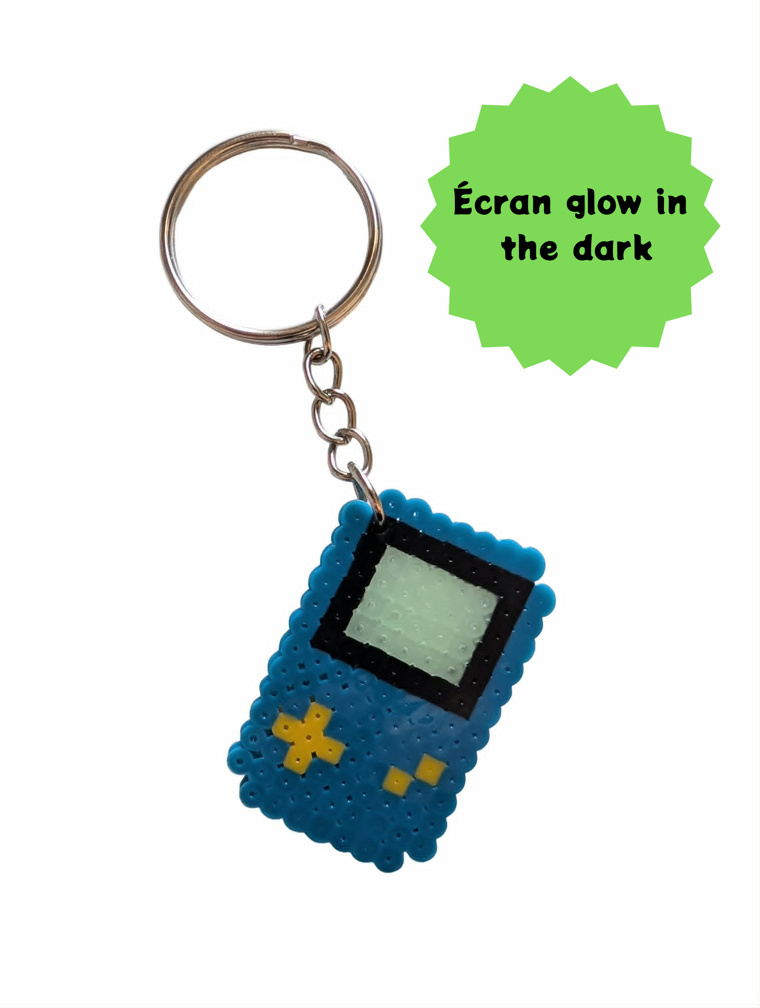 Porte clef en perles GameBoy par Laeticia - Bleu et jaune Porte clef en perles GameBoy par Laeticia - Bleu et jaune